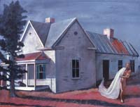 Burnt farmhouse